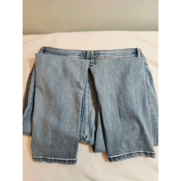 Democracy Jeans Womens Sz 8 Blue "Ab" Solution Technology Whiskers Distressed - Picture 8 of 15